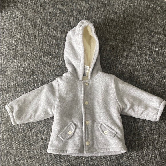 Baby Gap Winter Coat 3-6 Months Soft Fleece-Lined Hooded Spring Outdoors Warm - Picture 1 of 6